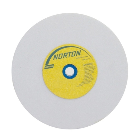 Norton Co Bench & Pedestal Wheel, High Speed, White Aluminum Oxide, Size: 8 x 1 x 1 Med 60, Maximum RPM: 3600 076607-88281